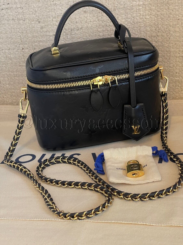 100 Original Louis Vuitton Vanity PM Monogram INK schwarz